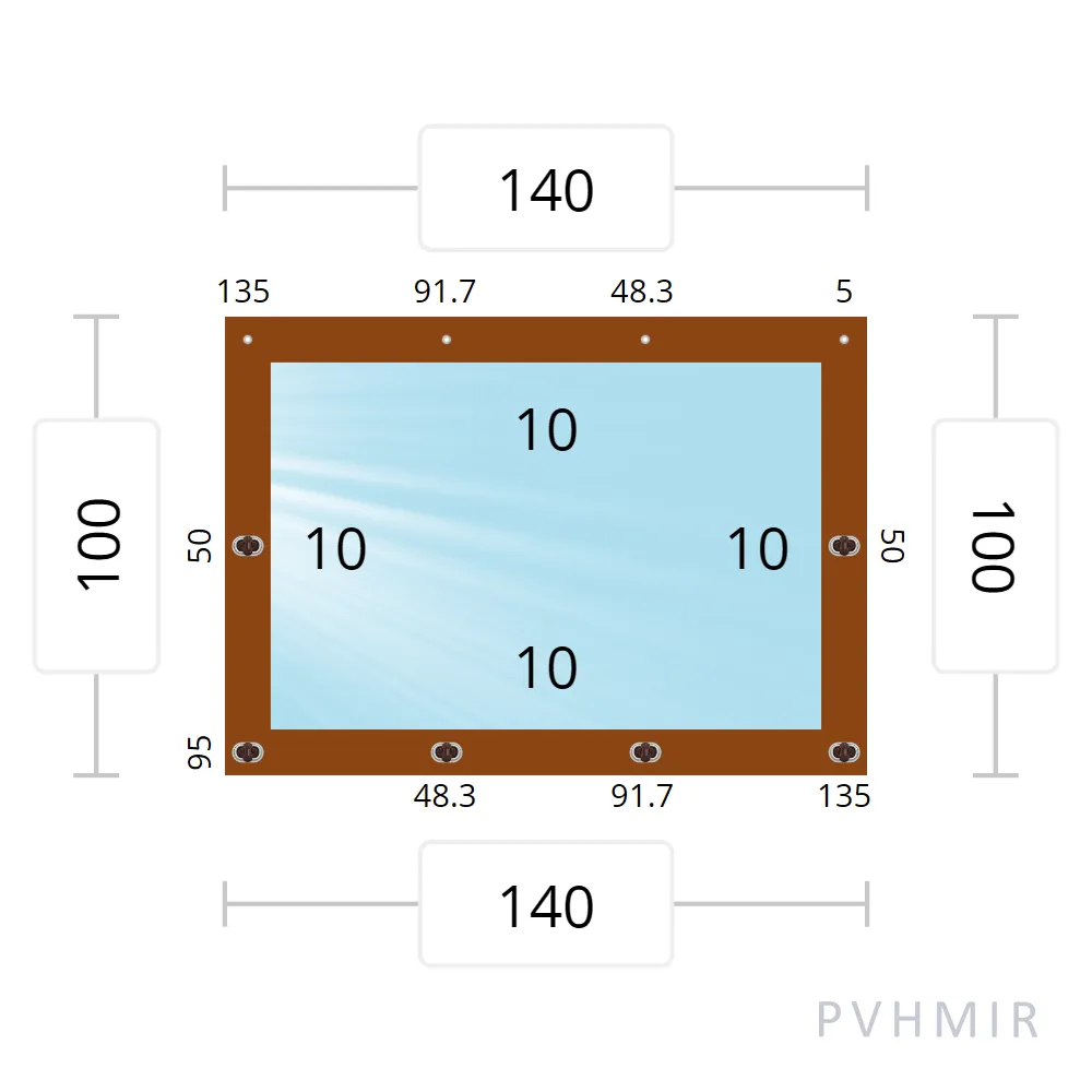 Мягкое окно 140x100 см, для веранды, беседки Soft Windows купить в  Кропоткине